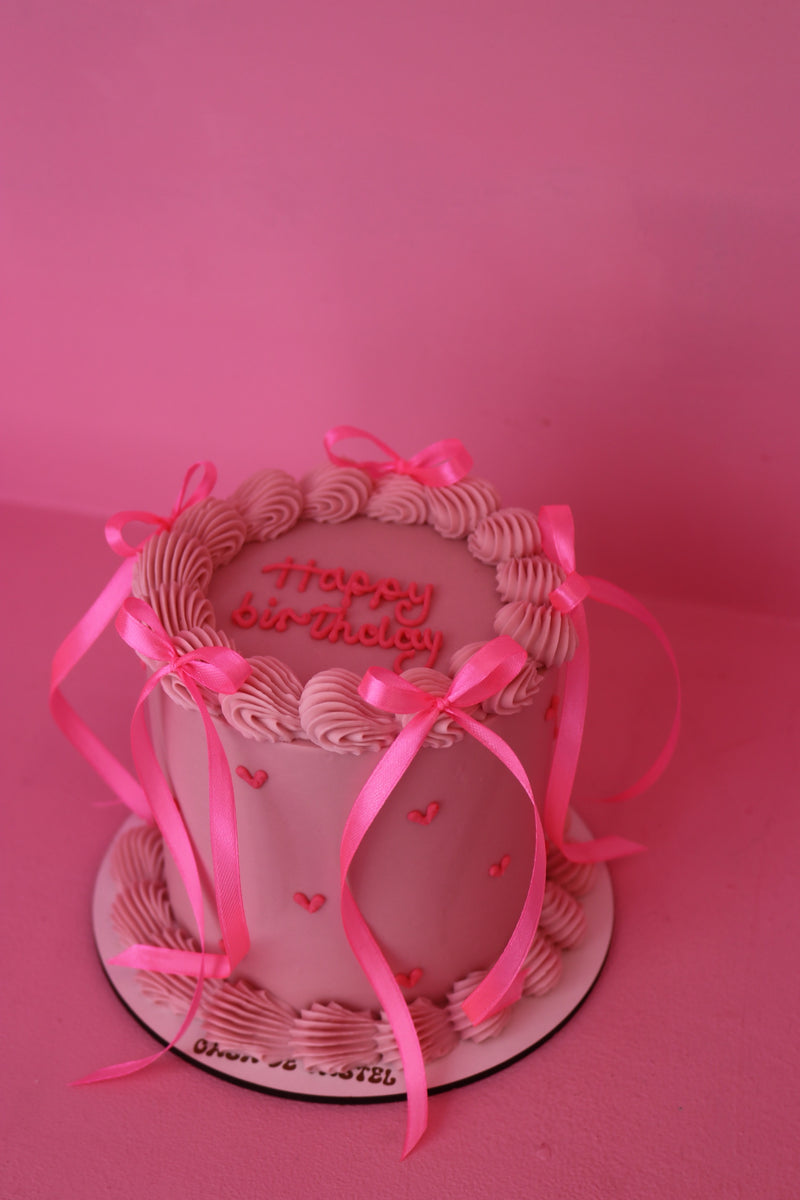 All over heart cake