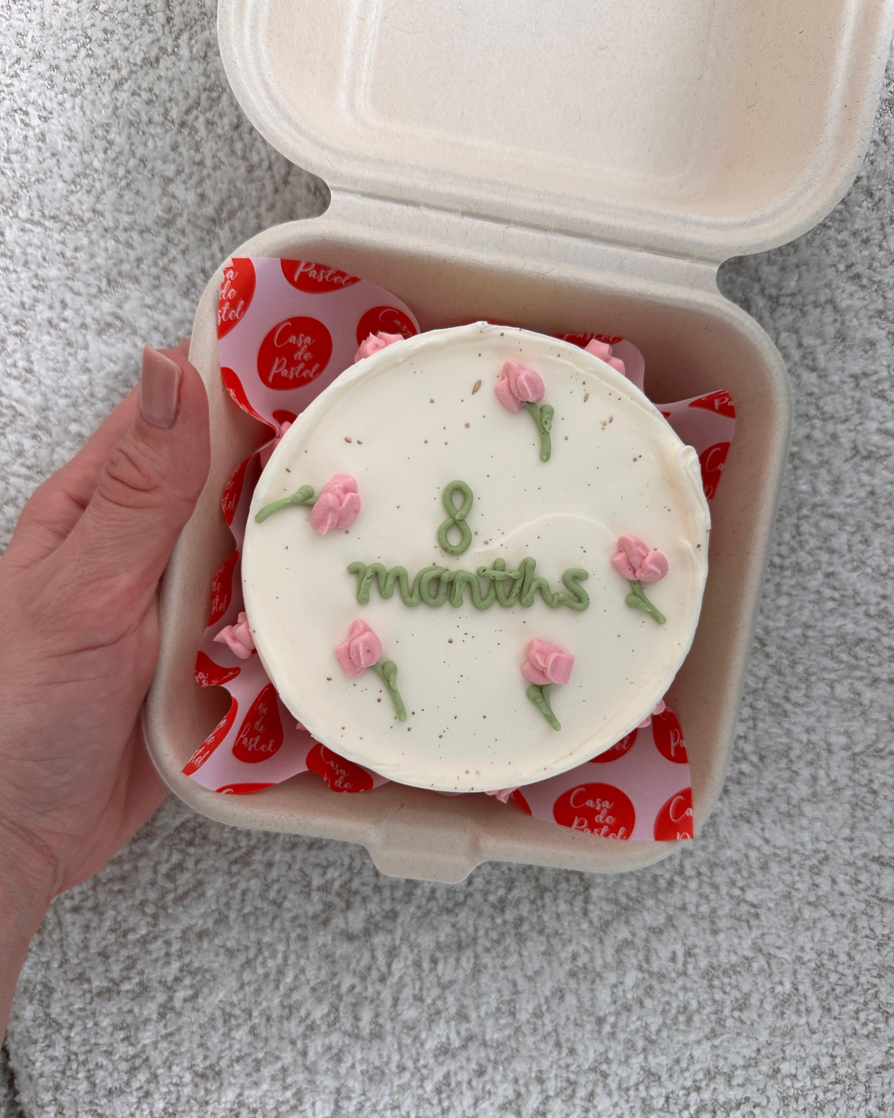 baby milestone bento cakes