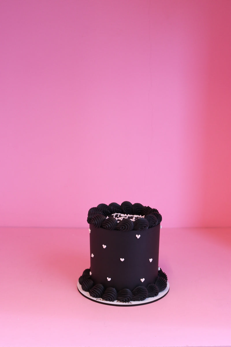 All over heart cake