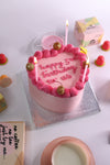 Vintage heart cake | contrast piping