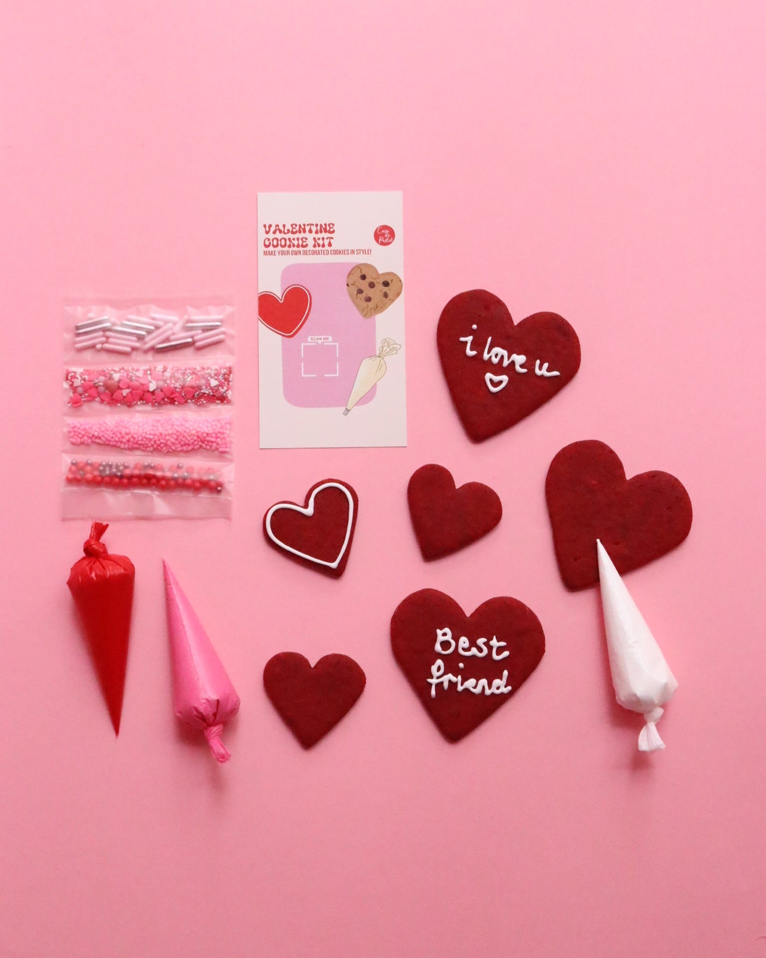 KIT PARA DECORAR GALLETAS PARA EL DÍA DE SAN VALENTÍN