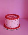 All over heart cake