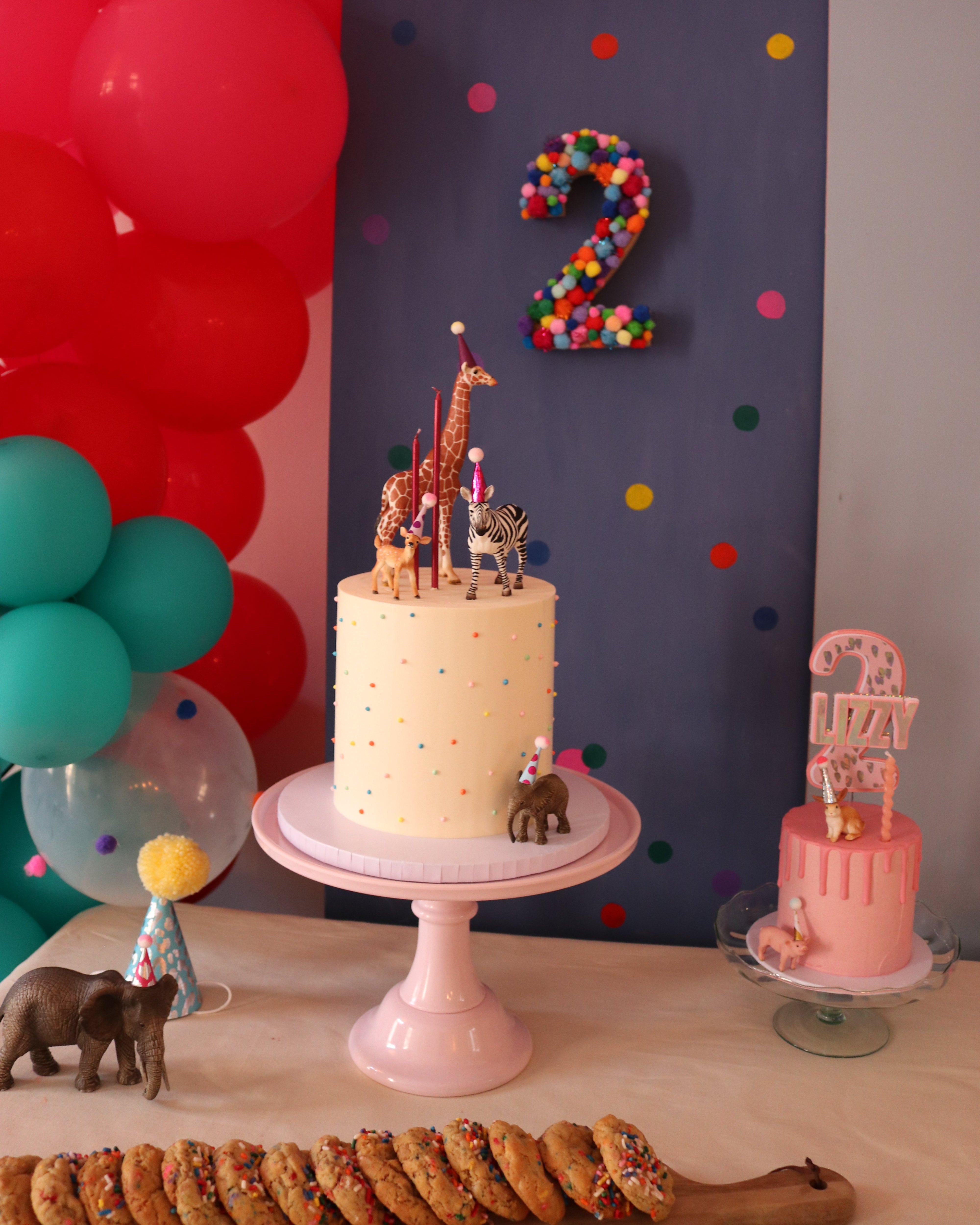 Polka Dot Party Animal cake