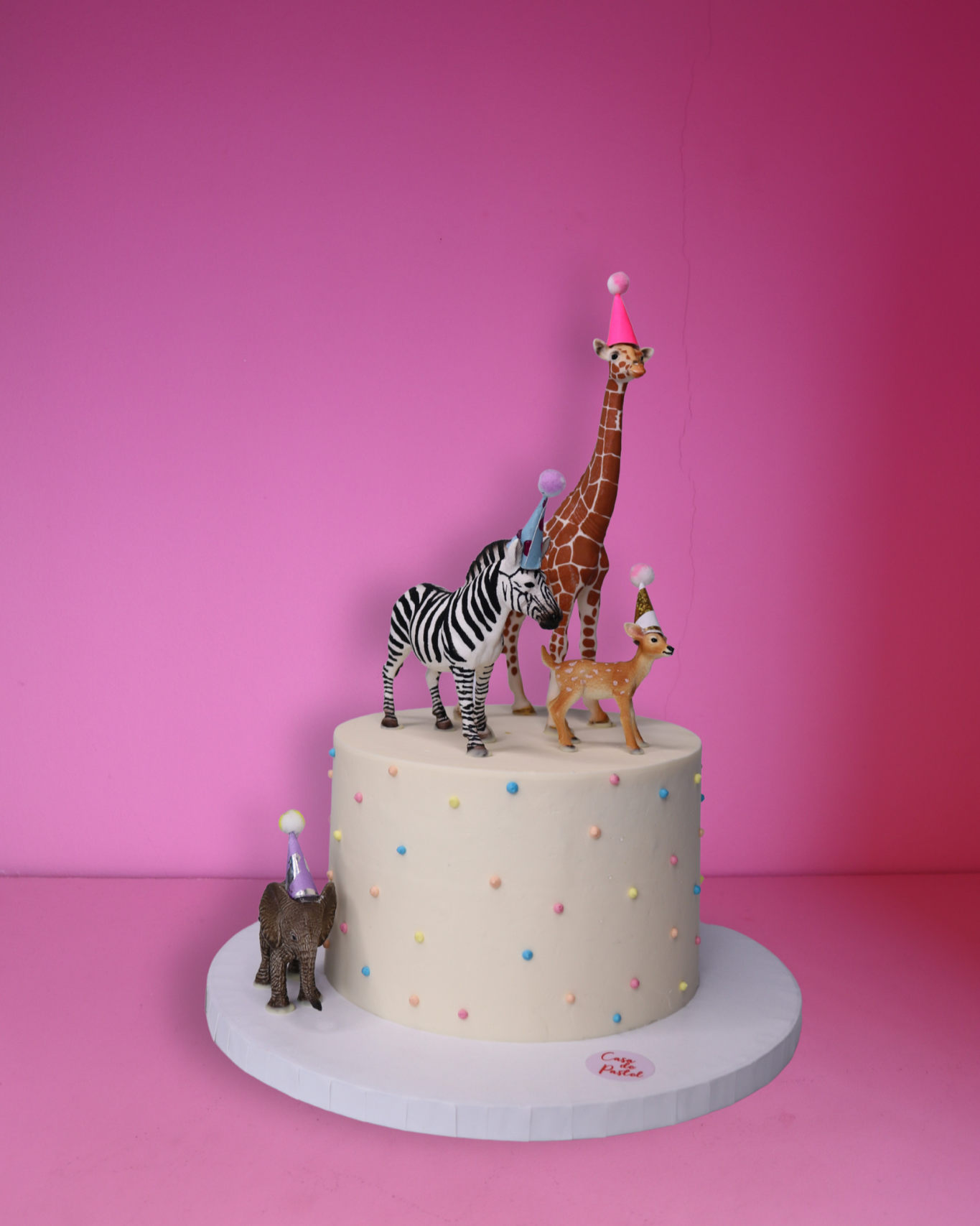 Polka Dot Party Animal cake