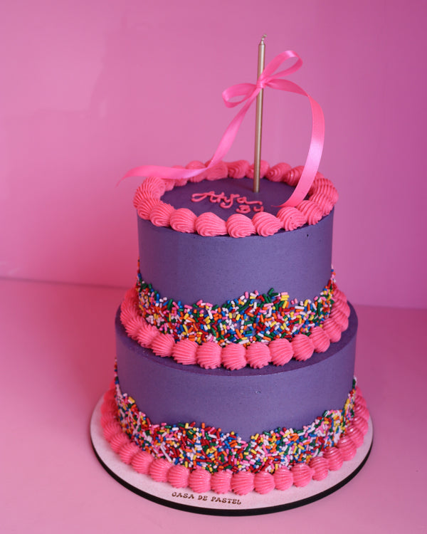 PASTEL DE DOS NIVELES - dos capas (30 PERSONAS)