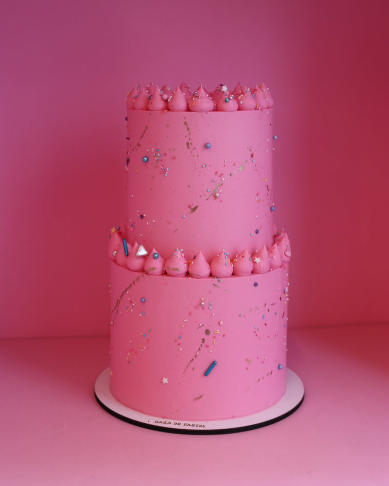 TWO TIER CAKE - three layer (45 PEOPLE)