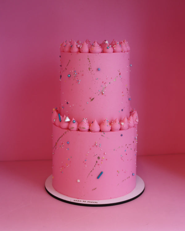 PASTEL DE DOS NIVELES - tres capas (45 PERSONAS)