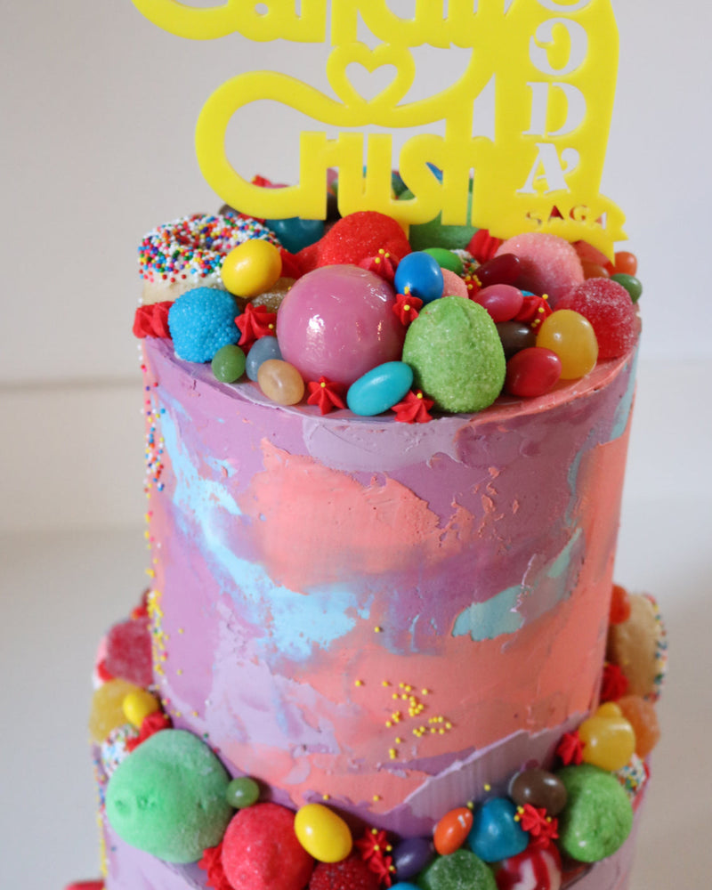 TWO TIER CAKE - three layer (45 PEOPLE)