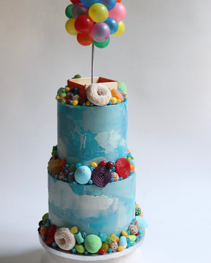 TWO TIER CAKE - three layer (45 PEOPLE)