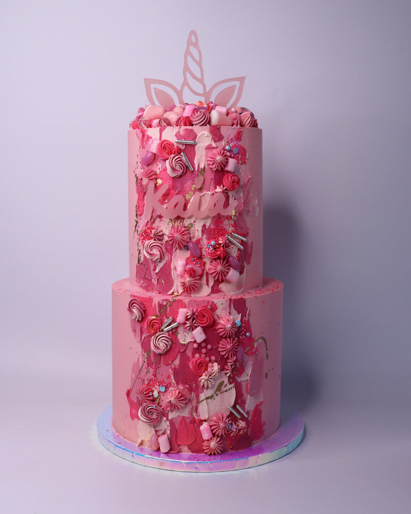 TWO TIER CAKE - three layer (45 PEOPLE)